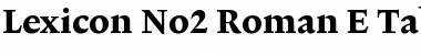 Lexicon No2 Font