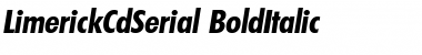 LimerickCdSerial BoldItalic Font