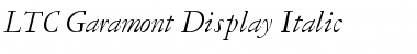 Download LTC Garamont Display Italic Font