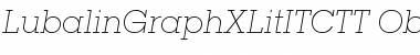 Download LubalinGraphXLitITCTT Font