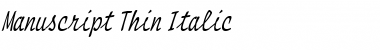 Download Manuscript Thin Font