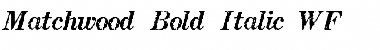 Download Matchwood Bold Italic WF Font