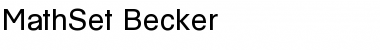 MathSet Becker Font