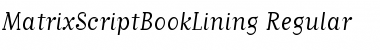 Download MatrixScriptBookLining Font