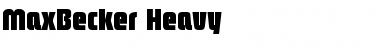 MaxBecker-Heavy Regular Font