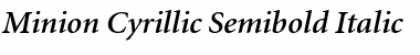 Minion Cyrillic Semibold Italic Font