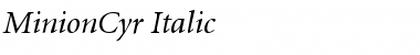 MinionCyr-Italic  Font