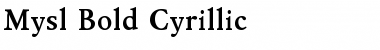 Mysl Bold Cyrillic Font