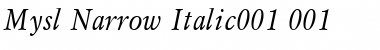 Mysl Narrow Italic