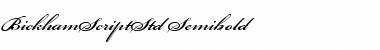 Bickham Script Std Semibold Regular Font
