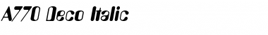 A770-Deco Italic Font