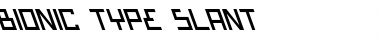 Download Bionic Type Slant Font