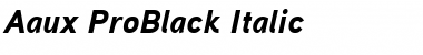 Aaux ProBlack Italic Regular Font
