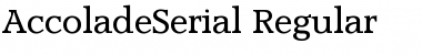 Download AccoladeSerial Font