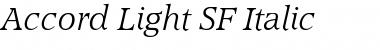 Accord Light SF Italic Font