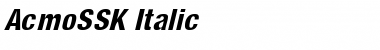 AcmoSSK Italic Font