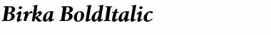 Birka BoldItalic Font