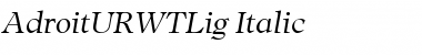 AdroitURWTLig Italic