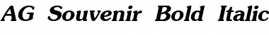 AG_Souvenir Bold Italic Font