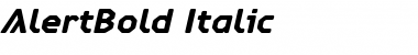 Download AlertBold Italic Font