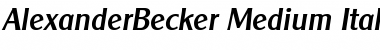 AlexanderBecker-Medium Italic