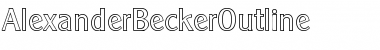 AlexanderBeckerOutline Regular Font