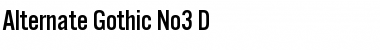 Alternate Gothic No3 D Regular Font