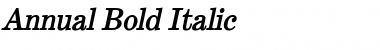 Annual Bold Italic Font