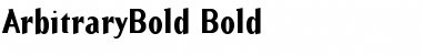 ArbitraryBold Bold Font