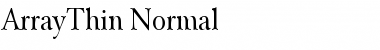ArrayThin Normal Font