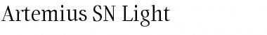 Artemius SN Light Regular Font