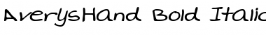 AverysHand Bold Italic Font
