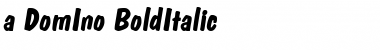 a_DomIno BoldItalic Font