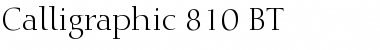 Calligraph810 BT Roman Font