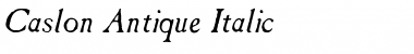 Download Caslon Antique Italic Font