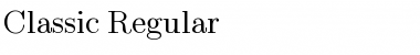 Classic Regular Font