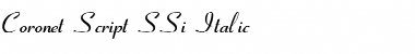 Coronet Script SSi Italic Font