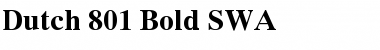 Dutch 801 SWA Bold Font