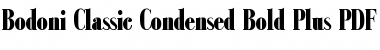 Bodoni Classic Condensed Plus Bold Font