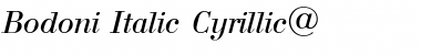 Bodoni Italic Cyrillic@ Font