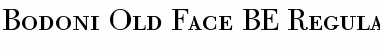 Bodoni Old Face BE Regular Font