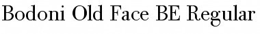 Bodoni Old Face BE Regular Font