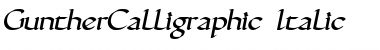 GuntherCalligraphic Italic Font