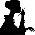 Silhouettes, Woman Painting