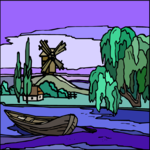 River & Windmill
