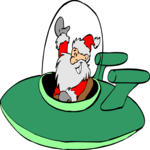 Santa in Space Ship