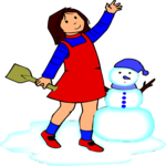 Snowman & Girl 2