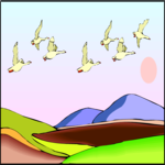 Geese Flying 2