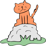 Cat on Rock