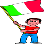 Italian Boy & Flag